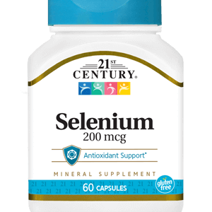 Selenium 200 mcg by 21st Century HealthCare, Inc., view from the front.