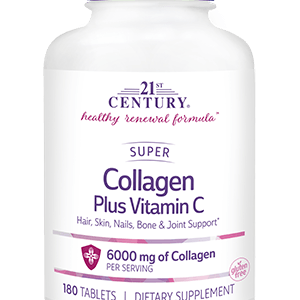 Super Collagen Plus Vitamin C by 21st Century HealthCare, Inc., view from the front.