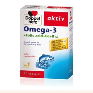 Doppelherz Omega-3 (eng) + Folic acid + B6 + B12 - 30 Tabs