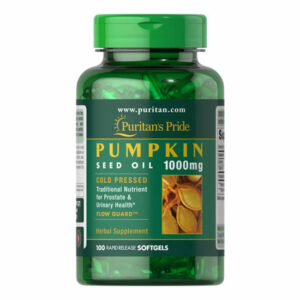 Puritan's Pride Pumpkin Seed Oil 1000 mg- 100 Softgels